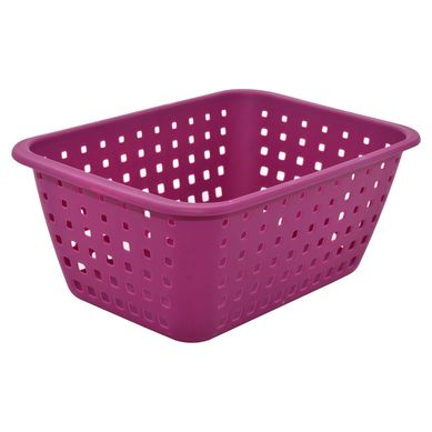 Canasto organizador de plstico extra grande berenjena 14 L