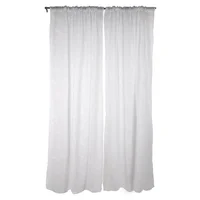 Cortina de tela Velo Bordado 140 x 230 cm panal blanca