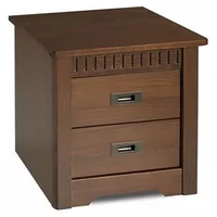Mesa de luz París con 2 cajones castaño