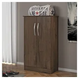 Mueble zapatero 2 puertas castaño