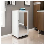 Mueble zapatero 1 puerta con espejo blanco
