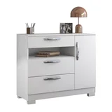 Cómoda Lion 1 puerta con 3 cajones blanco