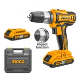 Taladro percutor inalámbrico 20 V con 2 baterías