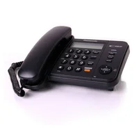 Teléfono de mesa negro