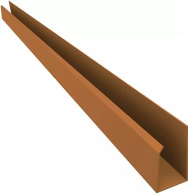 Perfil J PVC marr�n