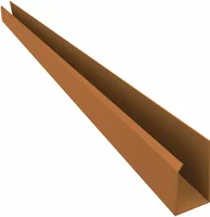 Perfil J PVC marrón