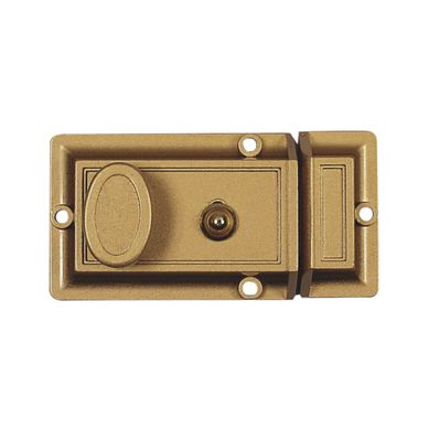 Cerradura de parche diagonal metal niquelado