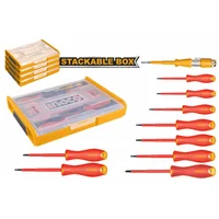 Set de 10 destornilladores con organizador