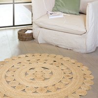 Alfombra decorativa Dotty 160 cm natural
