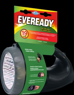 Farol recargable a pilas 50 lm negro y gris