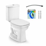 Kit de inodoro con depósito y accesorios 30 cm ART blanco doble descarga