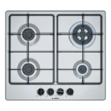 Anafe a gas PGH6B5B60 4 hornallas con válvula de seguridad 60 cm plateada