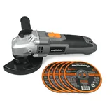 Amoladora angular 4 1/2" 700 w con discos y mango