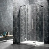 Mampara de baño con receptáculo 195 x 100 x 80 cm 8 mm