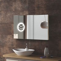 Espejo de baño con luz led 60 x 100 cm transparente