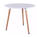 Mesa de comedor Eames redonda blanca