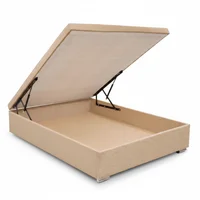 Cama Box spring con baulera 2 plazas 140 x 190 x 39 cm