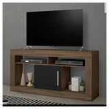 Rack de TV Jackson nogal y negro 69 x 136 x 37 cm