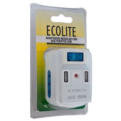 Adaptador modular 3 en l�nea + 2 usb