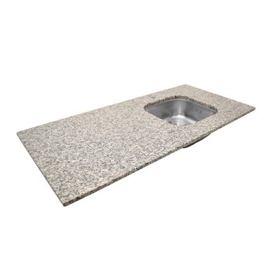 Mesada con pileta derecha 120 x 55 cm de granito gris