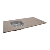 Mesada con pileta derecha 120 x 55 cm de granito rosa