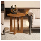 Mesa ratona de MDF Taylor redonda caramelo