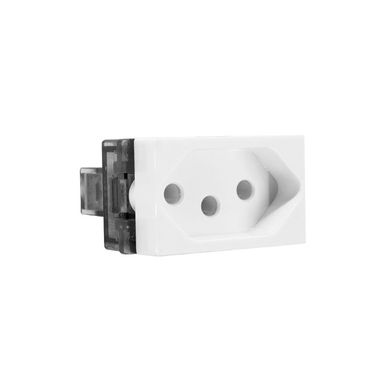 Modulo 1 toma Brasil 2 P + T 10 A blanco