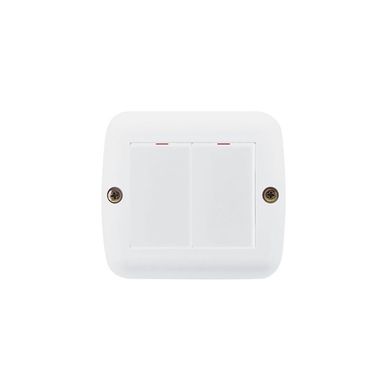 Caja externa para interior 2 modulos blanco