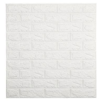 Placa adhesiva para pared 3D blanco mate 70 x 77 cm