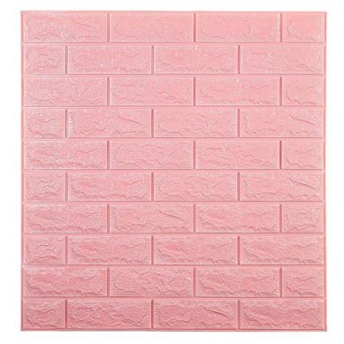 Placa adhesiva para pared 3D rosa 70 x 77 cm