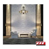 Placa adhesiva para pared PVC 3D  blanco mate 50x50 cm