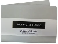 Juego de sábanas de microfibra gris 1 plaza