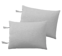 Pack de 2 fundas de almohadas Tusor 50 x 70 cm gris