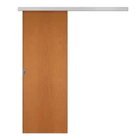 Puerta de interior corrediza de melamina 200 x 90 x 5 cm nogal
