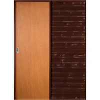 Puerta de interior corrediza de madera foliada 200 x 90 x 5 cm curupi