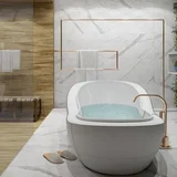 Porcelanato marmolado Statuary gris mate 50x100 cm