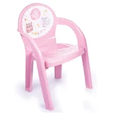 Silla de exterior infantil de plástico rosa