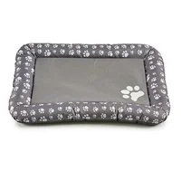 Cama para perro o gato gris de poliéster 68 x 48 cm