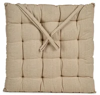 Almohadón decorativo para silla 40 x 40 cm crema