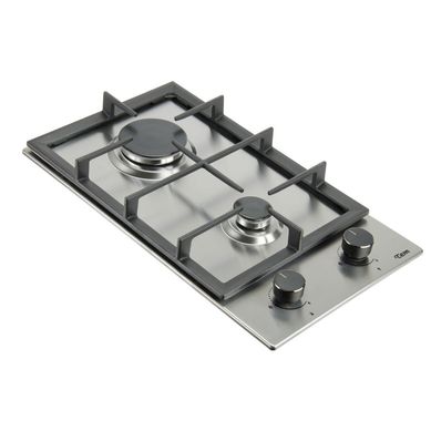 Anafe a gas 2 hornallas de acero inoxidable