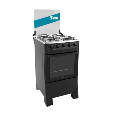 Cocina a gas 4 hornallas negra