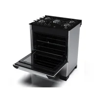 Cocina a gas 5 hornallas acero