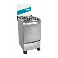 Cocina a gas 4 hornallas acero