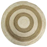Alfombra decorativa redonda 120 cm beige y negro