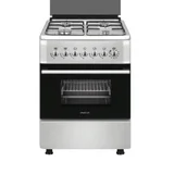 Cocina a gas 4 hornallas acero inoxidable