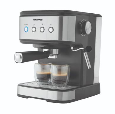Cafetera Espresso 1.5 L acero y negra