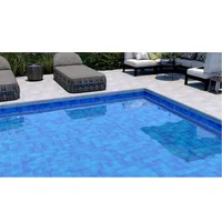 Revestimiento Decor azul pared interior exterior 10x10 cm