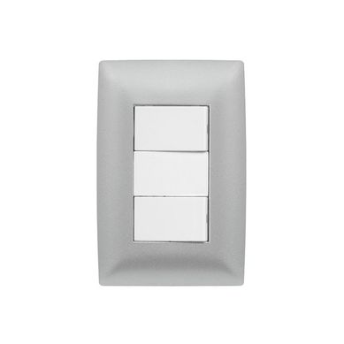 Armado 2 teclas unipolares gris