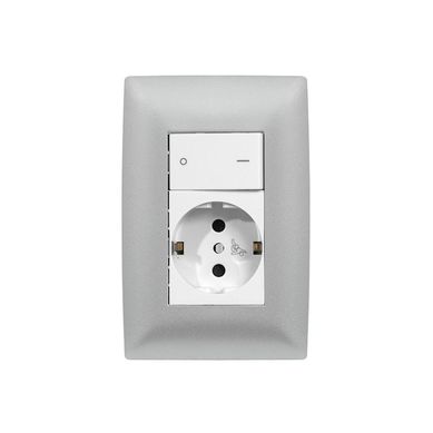 Armado schuko con seguridad bipolar gris