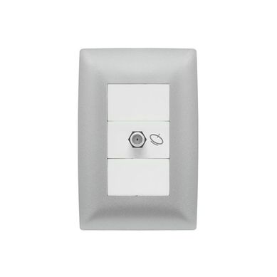 Armado 1 toma coaxial gris